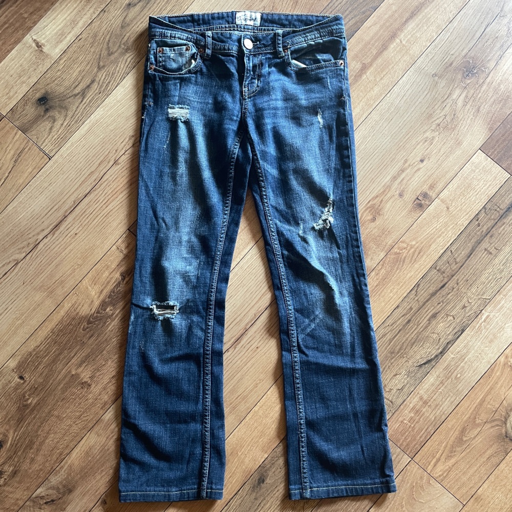 Vintage Y2K Aeropostale Low Rise Distressed Flare Jeans